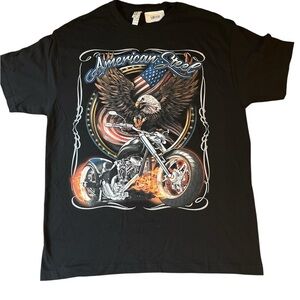 American Apparel Black Graphic T-Shirt Edgy Design 100% Cotton NWT